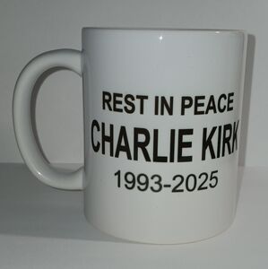 (New) Charlie Kirk Remembrance Mug (12oz)